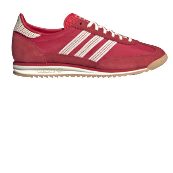 adidas Red and White Women's Sneakers - Picture 1 of 11